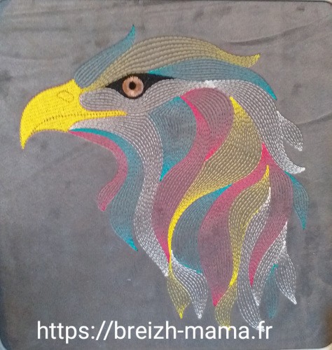 Motif broderie aigle design